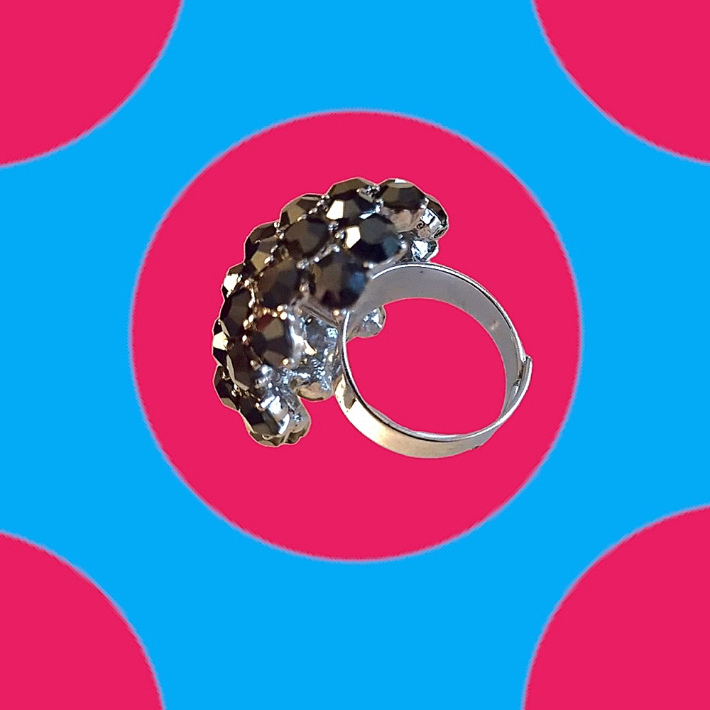 Adjustable Hematite Statement Ring - image 7
